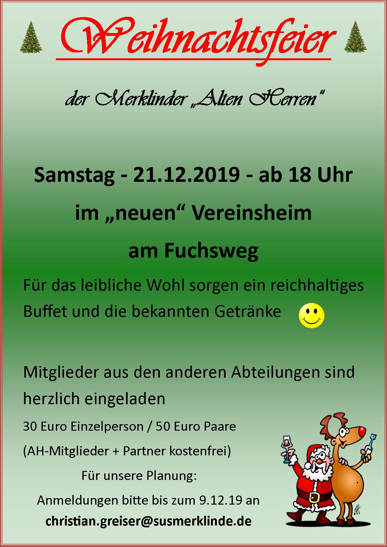 2019 Weihnachtsfeier